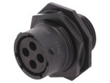 Conector Circular pentru Montare pe Panou cu Piuliță Frontală