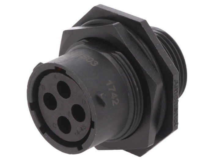 Conector circular panel IP68 4 pini