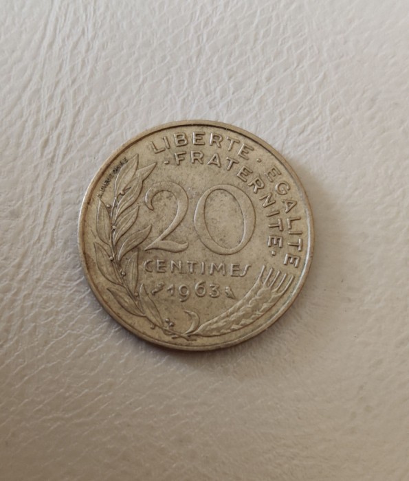 Franța - 20 Centimes (1963) - monedă s357