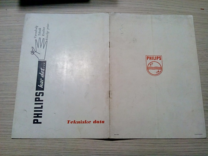 PHILIPS RADIO - Modtagerprogram - Saeson 1956-57 - Catalog, 10 p.; lb. daneza