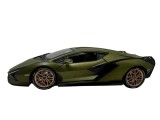 Macheta Lamborghini Sian FKP 37 scara 1:18 replica metal lumini si sunete, verde metalizat, usi deschise
