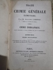 Traite de chimie generale elementaire - M. Auguste Cahours vol.II