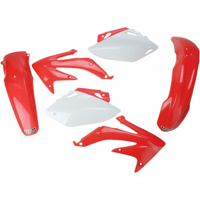 Kit plastice Honda CRF 450 2005-06, alb/rosu, culoare OEM Cod Produs: MX_NEW 14030241PE foto