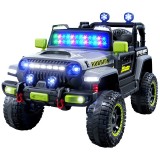 Mașină Electrică pentru Copii, Flippy, Off-Road, Conectare Bluetooth, telecomandă, Tracțiune Integrală, Lumina Intermitenta, Baterie 12V 7Ah, 120x63x6