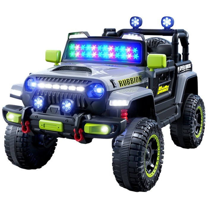 Mașină Electrică pentru Copii, Flippy, Off-Road, Conectare Bluetooth, telecomandă, Tracțiune Integrală, Lumina Intermitenta, Baterie 12V 7Ah, 120x63x6