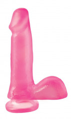 Dildo Clasic Cu Ventuza, Roz, 15 cm foto