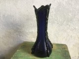 arta / design - Vaza deosebita din sticla colorata realizata manual mijlocul sec XX !