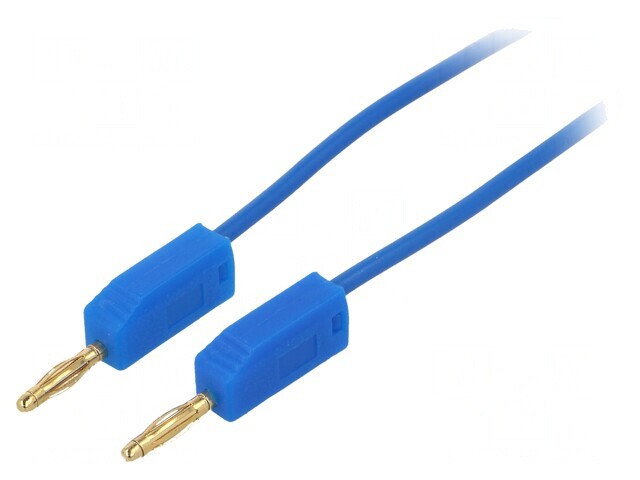 Cablu măsurare 2mm mufă banană albastră