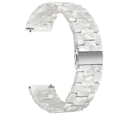 Curea polimer, compatibila Moto 360 42mm generatia 2, telescoape Quick Release, White Crystal foto