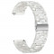 Curea polimer, compatibila Huawei Watch GT 2 42mm, telescoape Quick Release, White Crystal