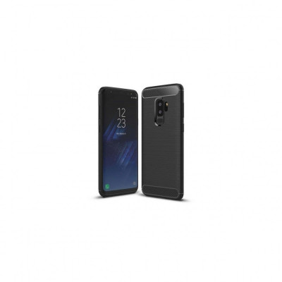 Husa Compatibila cu Samsung Galaxy S9+ Plus G965-Iberry Carbon Neagra foto