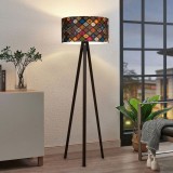 Lampa de podea Newport 140 cm 1 x E27 mdf pvc 20 W negru multicolor [lux.pro] HausGarden Leisure