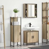 Set de mobilă pentru baie 3 piese Stejar Sonoma LEMN inginerie