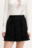 Desigual fustă FLOCK culoarea negru, mini, evazați, 25WWFW10