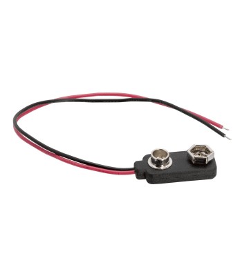 Conector baterie 9V ranforsat pe fir 15cm foto
