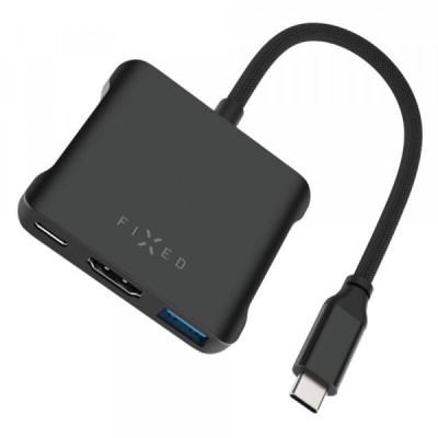 Hub USB-C Fixed Quadri, 5in1, Negru foto