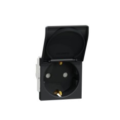 Priza cu capac schuko 2M Schneider Noua Unica antracit NU303754TA