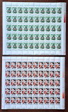 TIMBRE ROMANIA LP 1496/1999 -CRACIUN - Set 2 coli - a cate 50 timbre - MNH, Nestampilat