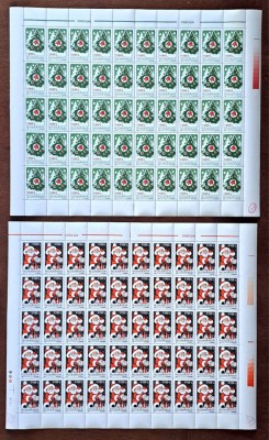 TIMBRE ROMANIA LP 1496/1999 -CRACIUN - Set 2 coli - a cate 50 timbre - MNH foto
