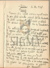 POEZII MANUSCRIS, ION PILLAT, &amp;quot; TOAMNA &amp;quot; , 9 PAGINI foto