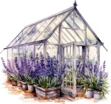 Cumpara ieftin Sticker Decorativ Lavanda Mov 63cm, Autocolant PVC, Detasabil, Tema Jungla Safari, Decoratiuni Casa, Usa, Autoadeziv