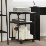 vidaXL Suport pentru imprimantă Stejar Negru 43 x 48 x 64 cm 882994