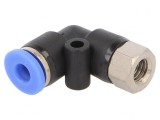Racord push-in unghi 90&deg; M6 BLUELINE