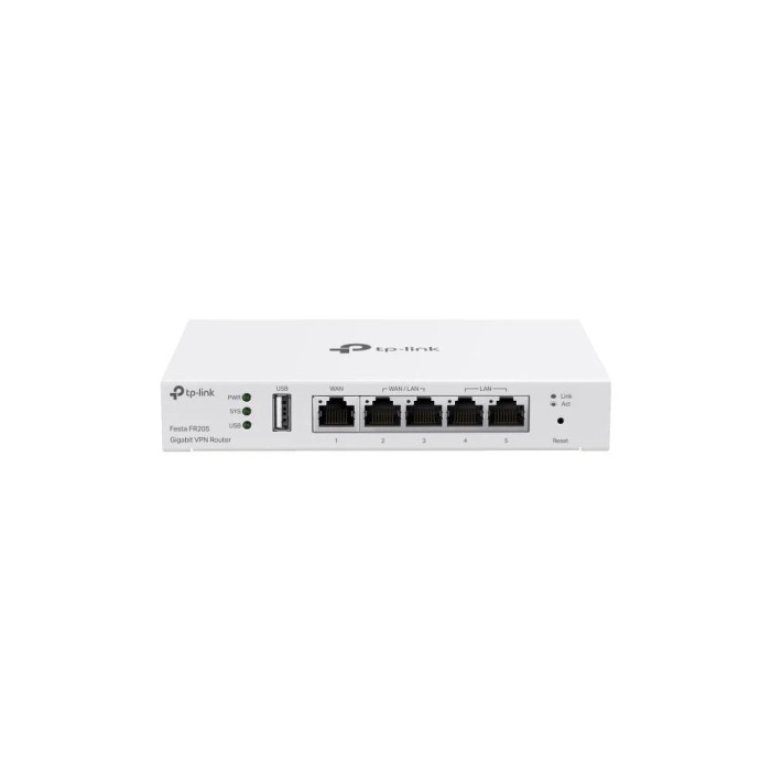 TP-Link Gigabit VPN Gateway FESTA FR205, interfata 1&times; Gigabit WAN