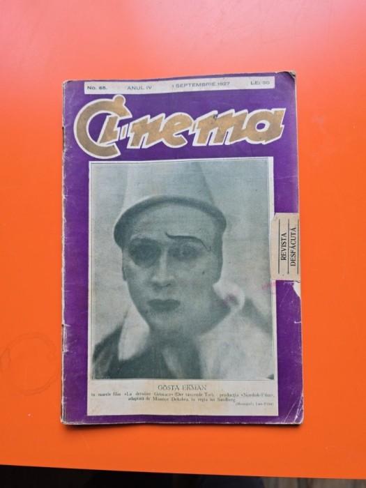 Revista Cinema nr. 65/01.09.1927 -