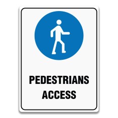 PEDESTRIANS ACCESS SIGN foto