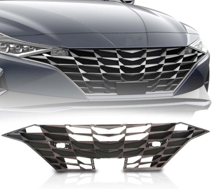 Grila masca fata HYUNDAI ELANTRA (AD), 2021-, model SEL, Fabricat in Korea, negru; cu Advanced Driver Assistance Systems (ADAS),