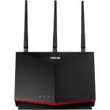 Router modem 4G-AC86U, AC2600, Dual-band, LTE, MU-MIMO, AiProtection, 3 Antene externe (Negru)