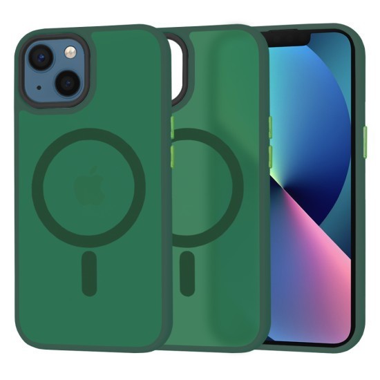 Husa pentru iPhone 13 - Techsuit HaloFrost&nbsp;MagSafe Series - Midnight Green