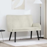 vidaXL Canapea cu două locuri Crem 115 x 61 x 87 cm Catifea 42028920
