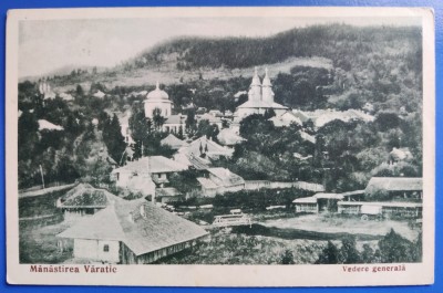 Neamt - Manastirea Varatic (Varatec) Vedere generala 1935 - printata, circulata foto