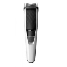 Aparat de tuns barba Philips BT3202/14, setari de precizie de 1 mm, lame din otel inoxidabil, incarcare USB, sistem de ridicare si tundere, alb/negru foto
