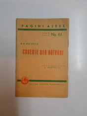 CUVENTE DEN BATRANI de B.P. HASDEU 1946 foto
