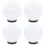 Lampi glob cu LED, 4 buc., 20 cm, PMMA, sferic GartenMobel Dekor, vidaXL