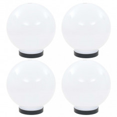 vidaXL Lămpi glob cu LED, 4 buc., 20 cm, PMMA, sferic