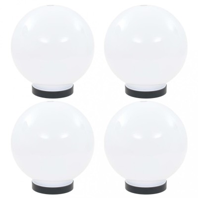 vidaXL Lămpi glob cu LED, 4 buc., 20 cm, PMMA, sferic foto
