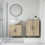 Cumpara ieftin Set de dulapuri pentru baie, 2 piese HAARLEM Stejar Sonoma