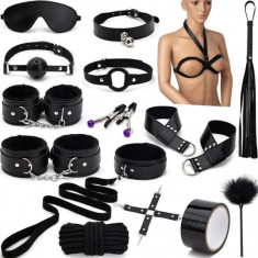 Set BDSM Complete Me 15 Piese, Negru, Guilty Toys