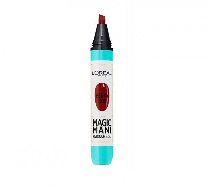 Corector pentru lacul de unghii, L&#039;OREAL PARIS, Magic Mani Retouch&amp;Go, Berry 403