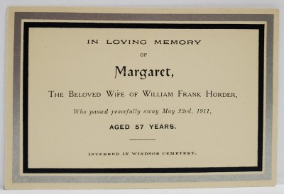 FERPAR IN MEMORIA MARGARETEI HORDER , 1911 foto