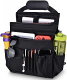 Organizator auto Kriogor, textil, negru, 44 x 14 x 30 cm