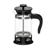 Infuzor sticla pentru ceai/cafea, maner plastic, diametru 8 cm, capacitate 0.4 l