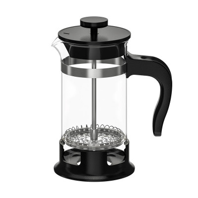 Infuzor sticla pentru ceai/cafea, maner plastic, diametru 8 cm, capacitate 0.4 l foto