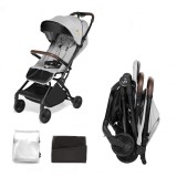 Cumpara ieftin Carucior sport pliabil avion Skiddou Espoo Normandic Dream, ultracompact pentru calatorii, Gri