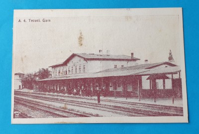Carte Postala frumos circulata veche TECUCI - Gara foto
