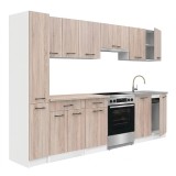 Praktik 270 unitate de bucătărie carcasă albă, față stejar sonoma